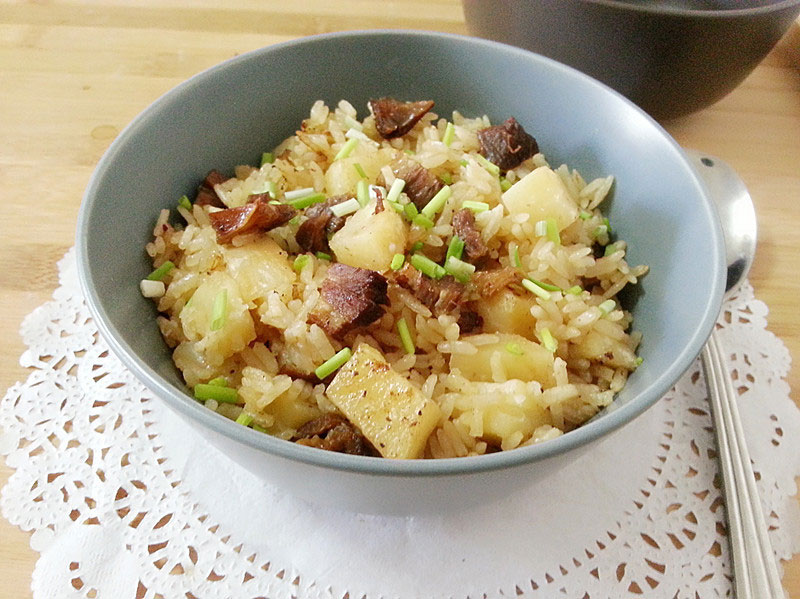 羊肉土豆焖饭（懒人电饭锅版）的做法
